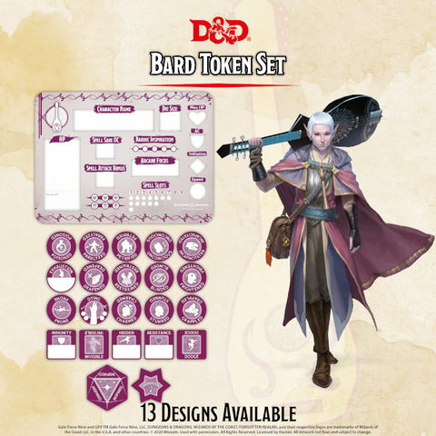 D&D: Bard Token Set
