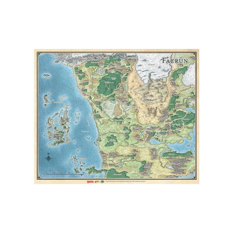 Faerûn - Realm and Sword Coast Map (23 x 28)