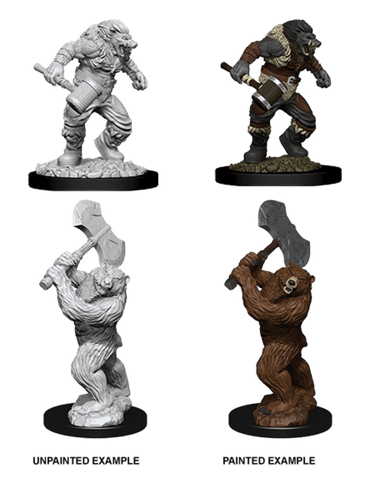 Wereboar & Werebear: D&D Nolzur's Marvelous Unpainted Miniatures (W9)