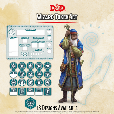 D&D: Wizard Token Set