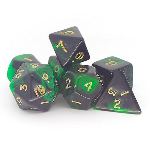 Oblivion Poly Dice Set - Green