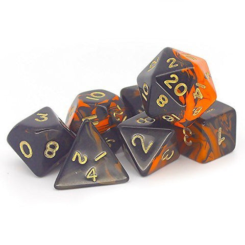 Oblivion Poly Dice Set - Orange