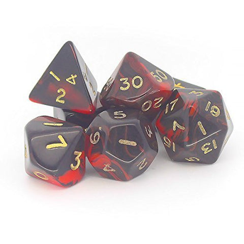 Oblivion Poly Dice Set - Red